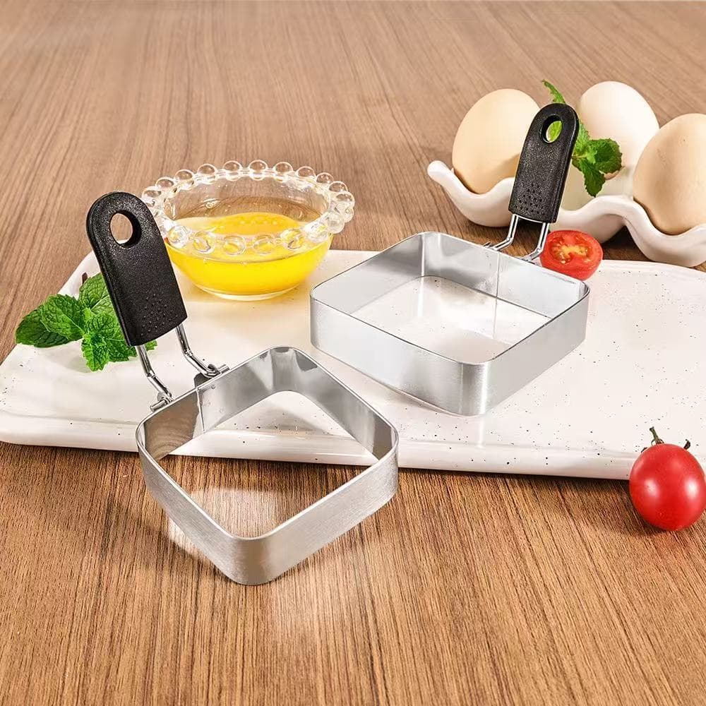 Stainless Steel 304 Thickened Egg Frying Tool, Fan-shaped Foldable Omelet Mold, for Patties, Eggs, and Rice Balls, In Stock