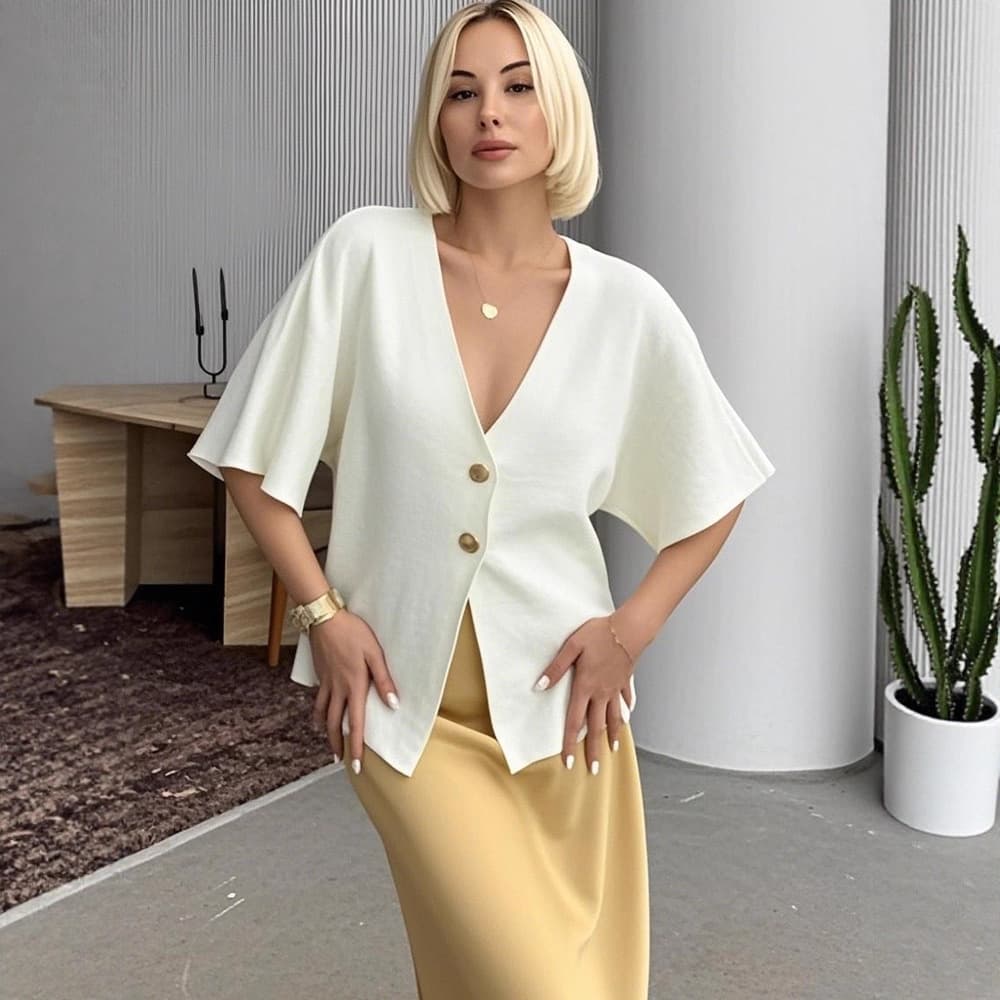 Spring knitted cardigan top for women summer thin short-sleeved sweater sweater coat autumn and winter cardigan