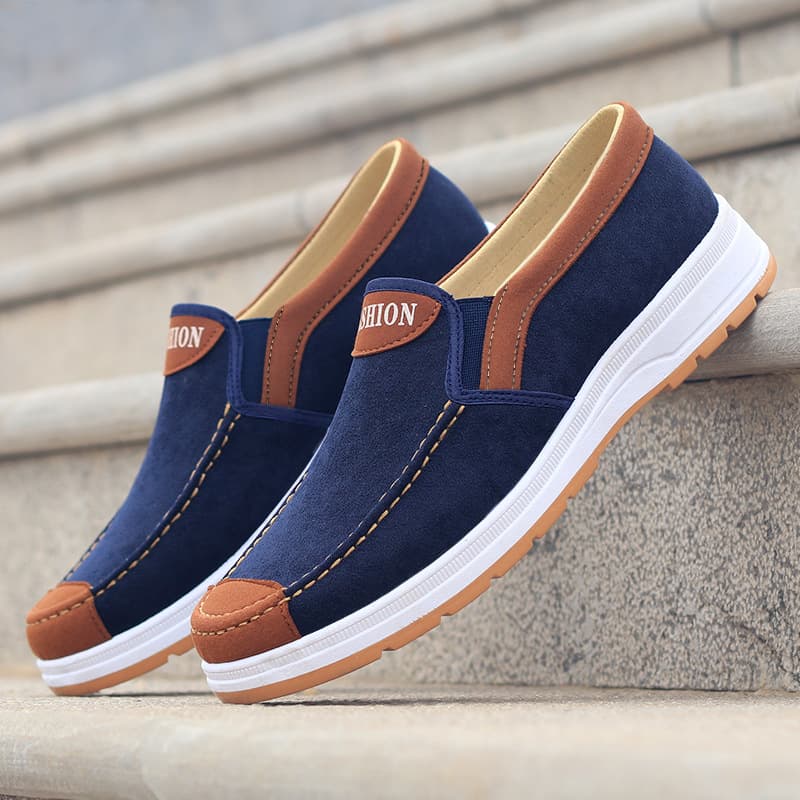 Men's Canvas Shoes Casual Slip-on Style Suitable For All Seasons Comfortable Breathable A Waffle Sole