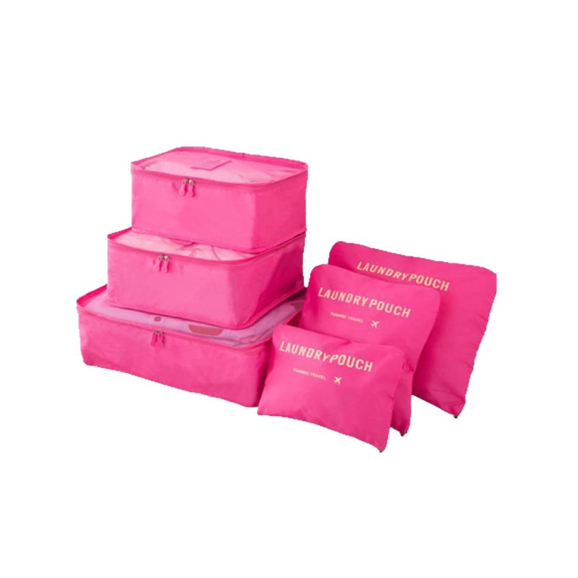 Travel 6-Piece Packing Cube Set Suitcase Organizer Bags Clothes Storage Bags with Logo Printing