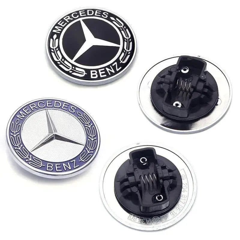 Suitable for Mercedes-Benz W204 C180 C200 E300L flat logo front hood logo hood logo car logo horizontal logo W