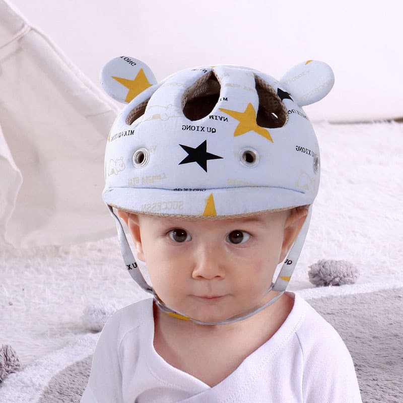 Cotton Fun Bear Baby Learning-to-Walk Hat, Toddler Anti-Bump Hat, Walking Safety Helmet, Children's Anti-Fall Hat Wholesale