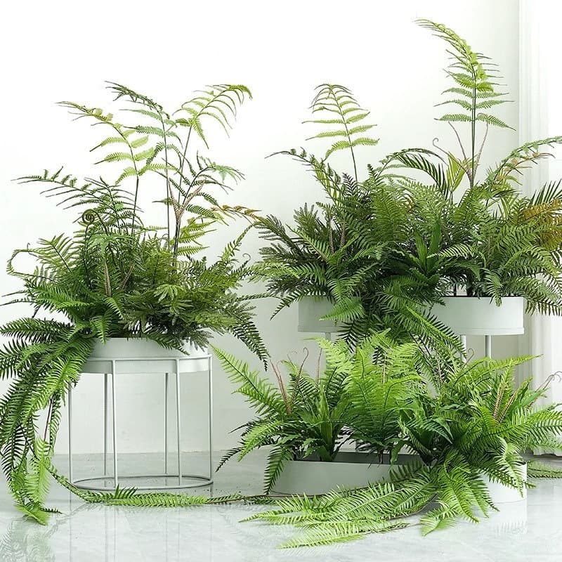 Nordic Artificial Fern Bunch Green Plant Fern Leaves Indoor Decorative Faux Plant Wholesale Simulated Persian Grass