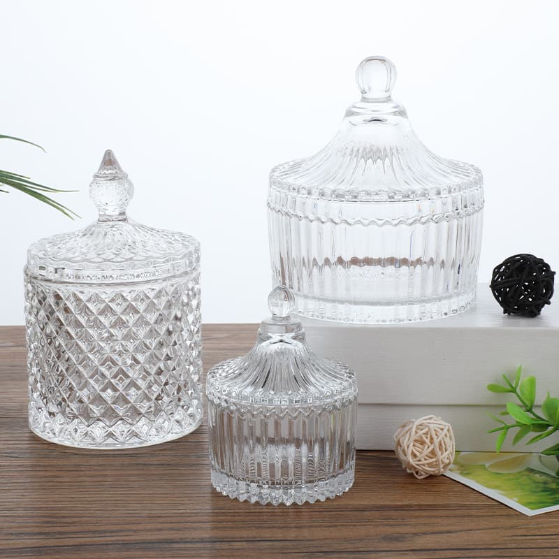 Creative home yurt-shaped aromatherapy cup candle container candle cup with lid candle holder glass jar jewelry ornaments