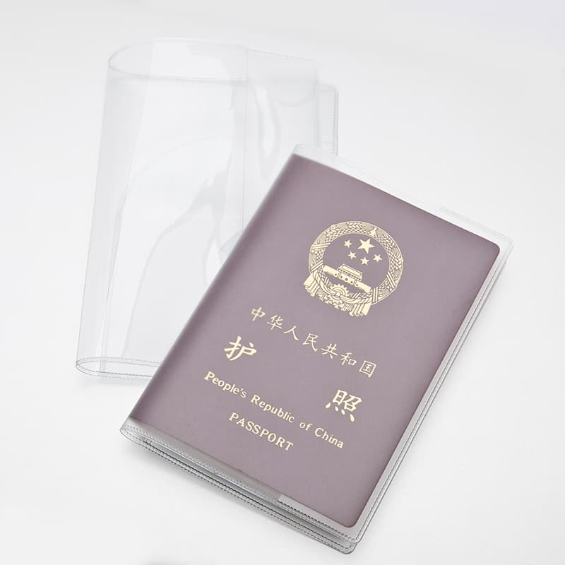 Passport Cover Travel Passport Holder Document Bag, Frosted Transparent Passport Protector and Holder