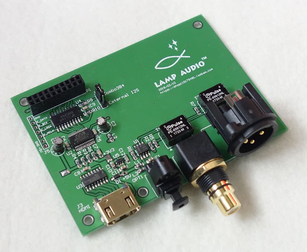 XMOS Amanero Italy USB Digital Interface I2S/IIS to Coaxial Optical SPDIF AES Output Board