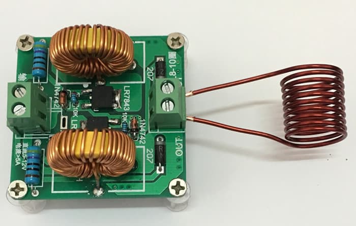 Mini ZVS High Frequency Induction Heating Machine Tesla High Voltage Generator Coil Jacob's Ladder Kit Module
