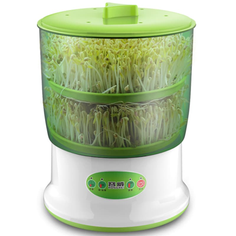 Rongwei Bean Sprout Machine, Home Fully Automatic Extra Large Capacity Sprout Maker, Mung Bean Sprout Tray and Container, Other Functions