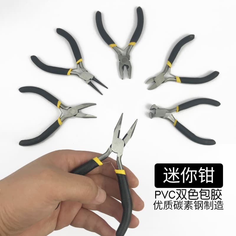 Handmade DIY Mini Pliers for Soft Clay and Figure Modeling - Needle-Nose, Round-Nose, and Diagonal Pliers