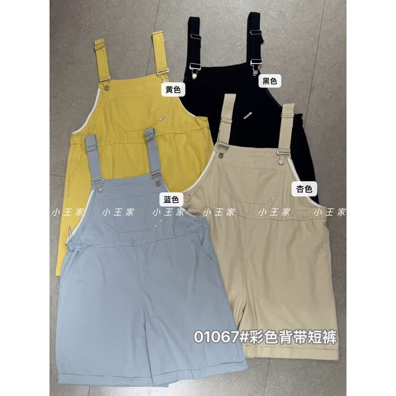 Xiao Wang Jia Women 01067 Summer Korean Loose Plus Size Casual Relaxed Style Age-Reducing Drawstring Strap Shorts