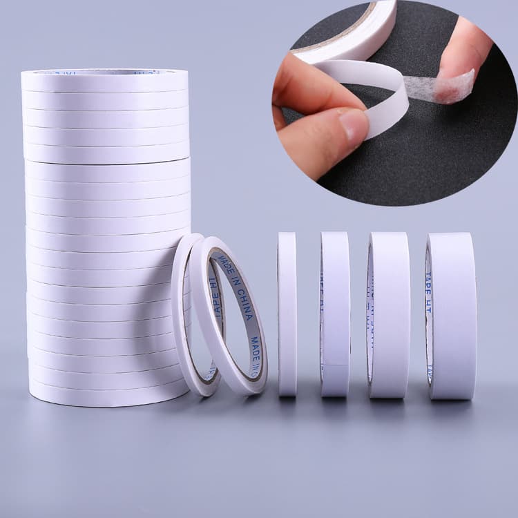 Office Supplies Double-Sided Adhesive Strong Adhesive Ultra-Thin Double-Sided Adhesive Packaging Sealing Two-Sided Adhesive 12 m Stationery Tape Wholesale