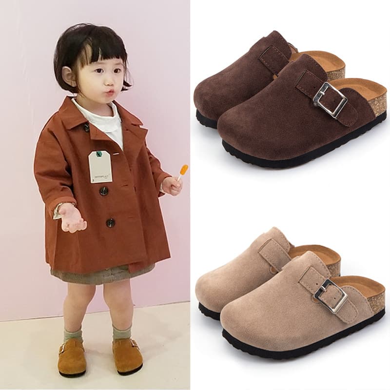 2025 New Autumn Cork Baby Girl Children's Shoes Belt Buckle Home Boys Casual Slippers Dropshipping