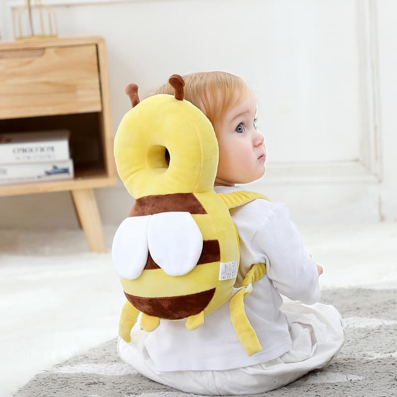 Baby Toddler Headrest Baby Learning to Walk Anti-fall Pillow Breathable Head Protection Cushion Bee Head Protection Anti-fall Cap