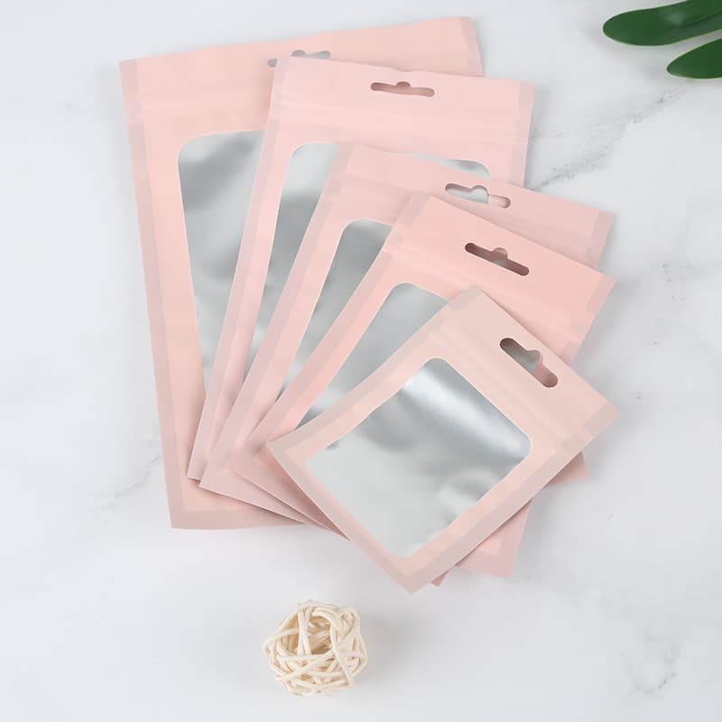 Color matte aluminum window bone bag jewelry gift self-sealing bag digital electronic products packaging bag wholesale spot