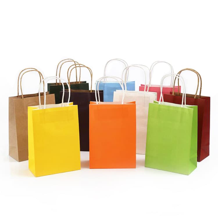 Customized Paper Bags with Logo Printing, Kraft Paper Tote Bags, Ready-Made Clothing Shopping Bags, Custom-Made Food Takeaway Packaging Bags