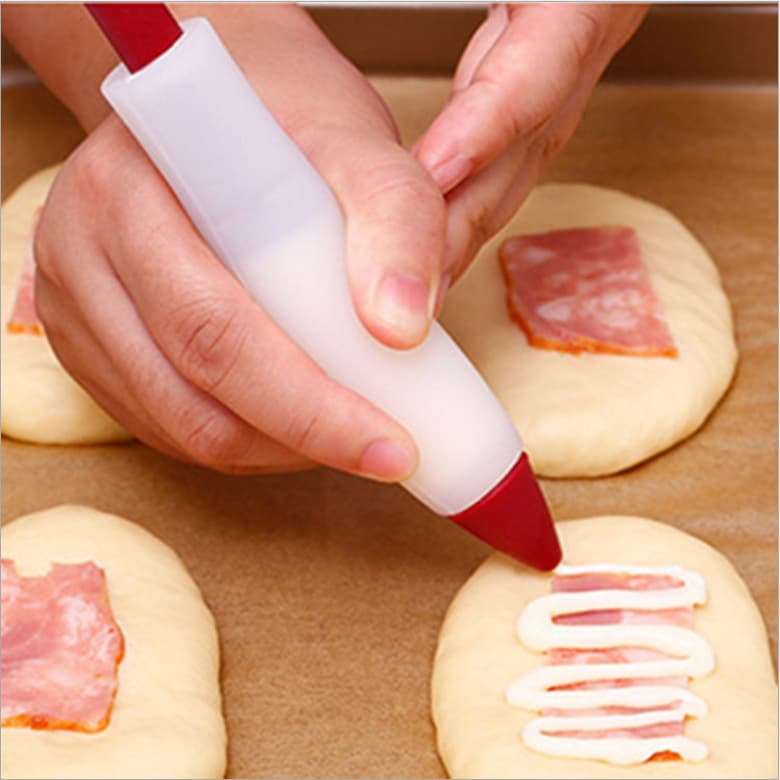 Baking Tools Food Grade Silicone Chocolate Jam Writing Pen Decorating Pen Cake DIY Graffiti Pen Expressing Cream Gun