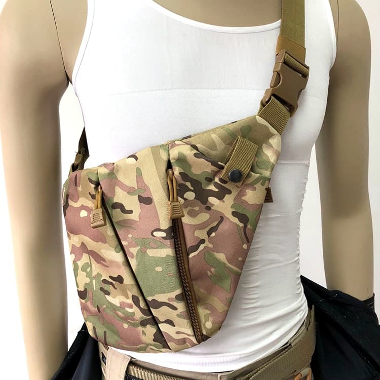 One-Shoulder Anti-Theft Bag Men's Crossbody Chest Bag Multifunctional Tactical Storage Bag Outdoor Leisure Sports Waist Bag