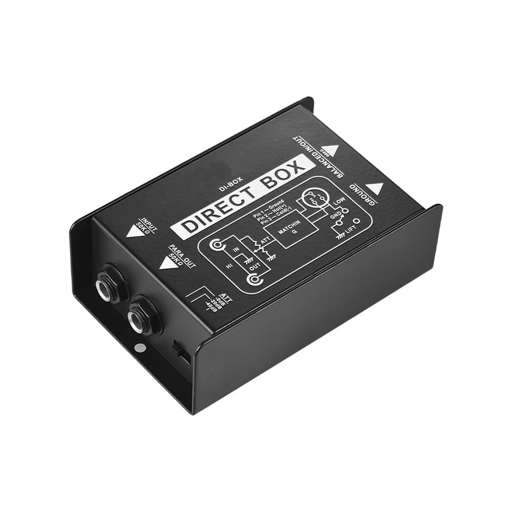DI Box Direct Box Impedance Converter DI Box DI Effect Device Audio Isolator Passive DI Box