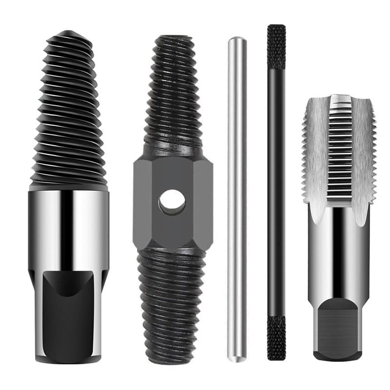 Double-Ended Water Pipe Broken Wire Extractor 4-Point 6-Point Broken Head Screw Extractor Faucet Sliding Thread Hand Tap