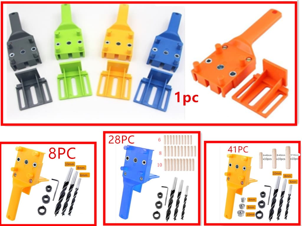 Woodworking Straight Hole Drilling Locator Handheld Wooden Board Connection Drilling Locator Woodworking Tool ABS Plastic