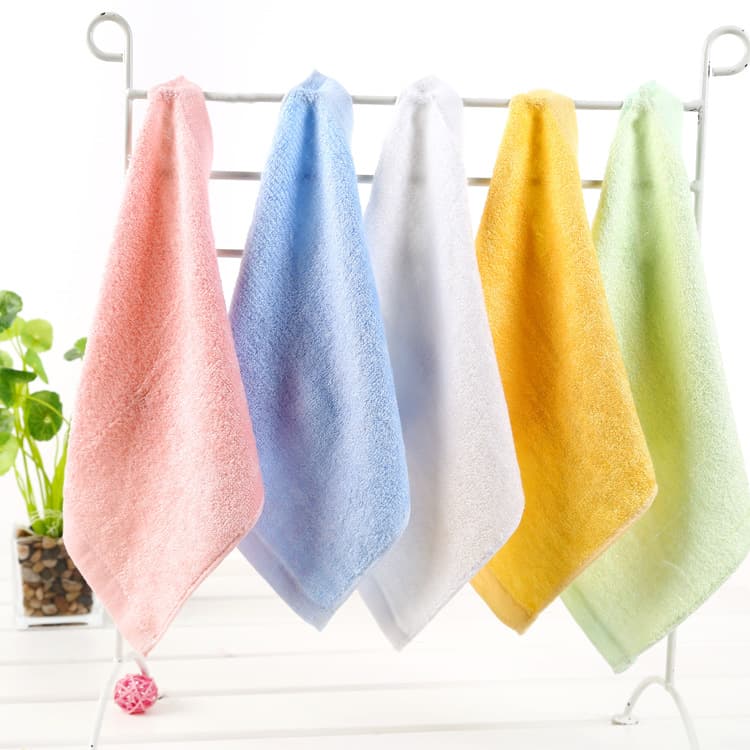 Bamboo Fiber Small Square Towel 25*25 Baby Bib Towel Kindergarten Children's Towel Bamboo Fiber Square Towel Factory Wholesale