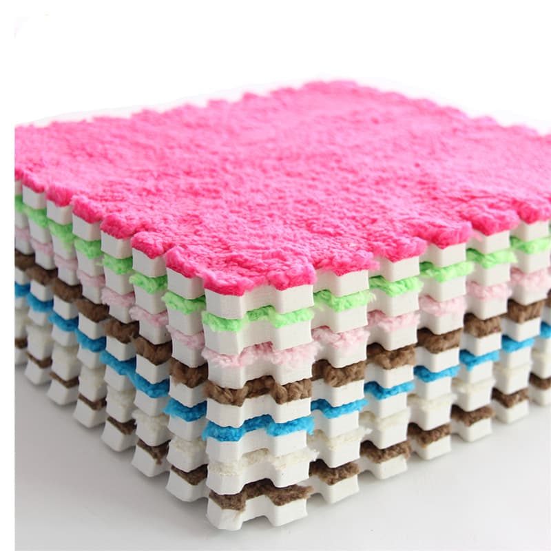 Spliced Velvet Mat Floor Mat Suede Carpet Puzzle Foam Mat Eva Bedroom Full Floor Home Floor Mat Treasure Crawling Mat