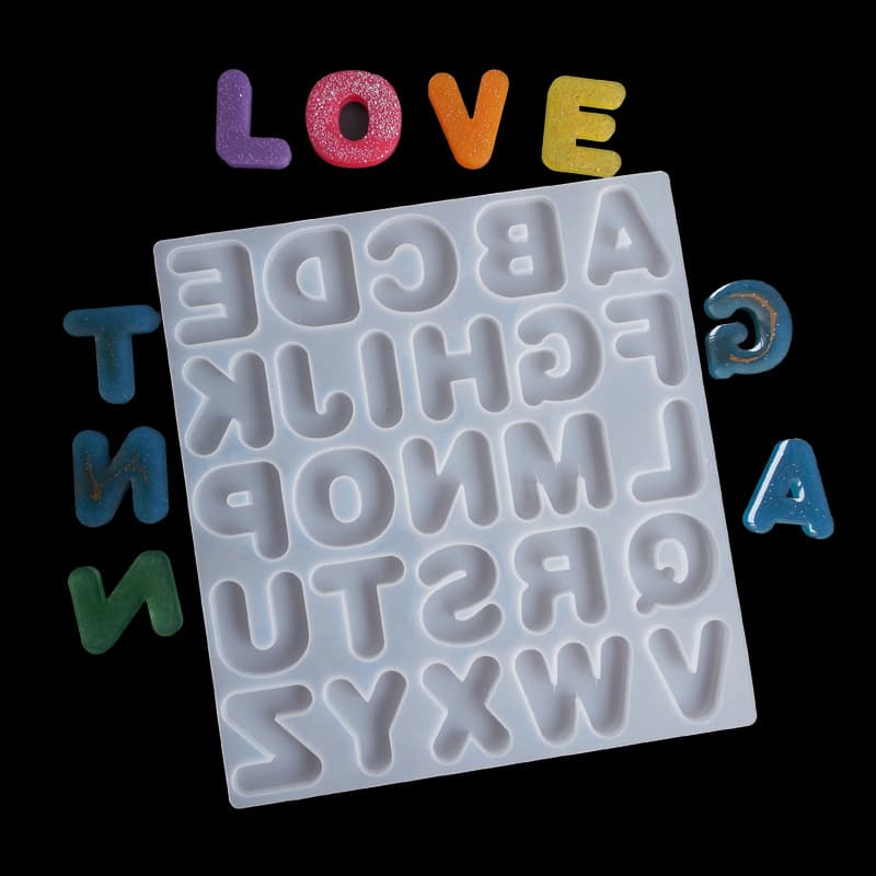 3 Optional 26 English Letters Silicone Mold Chocolate Cake Decoration Baking Mold Silicone Drop Mold