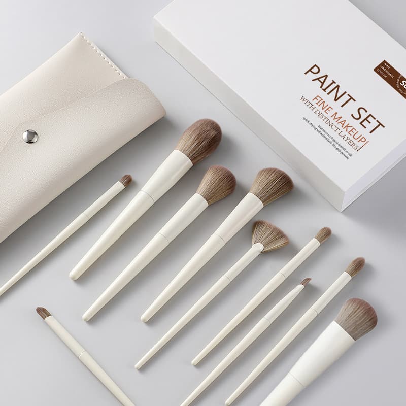 In Stock Zero Series 10 Zero Makeup Brushes Set Full Set Soft Powder Foundation Blush Eyeshadow Highlight Brush