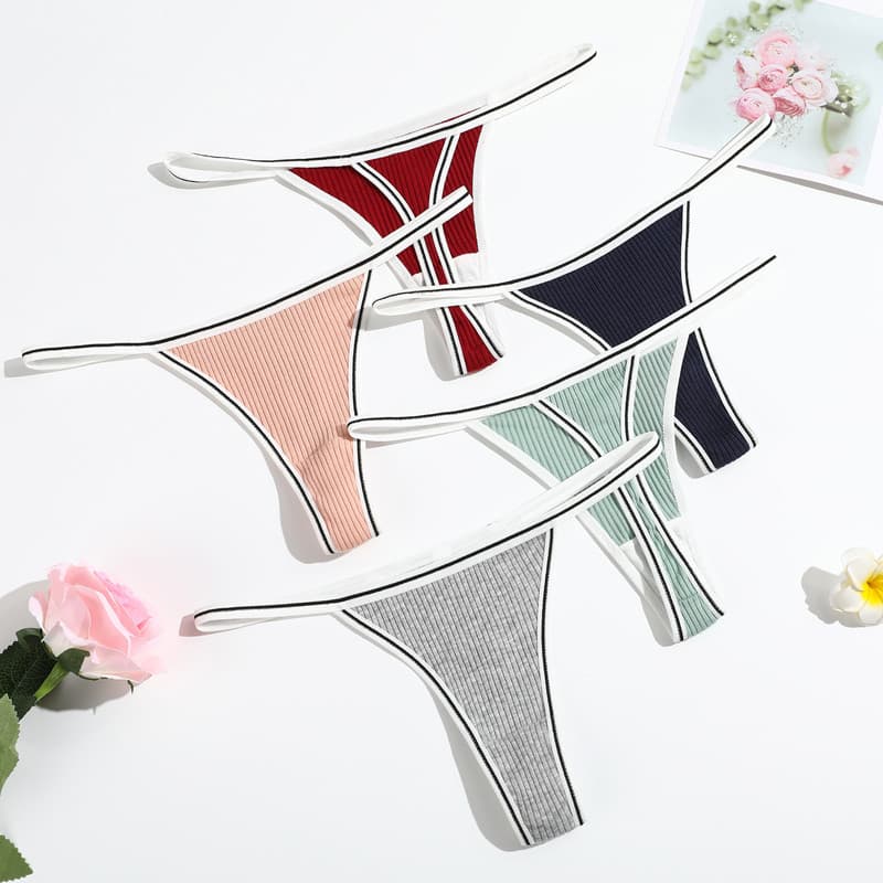 New Thong Women Sexy Women's Cotton Underwear Low Waist Cotton T Pants for Women Factory Direct Supply