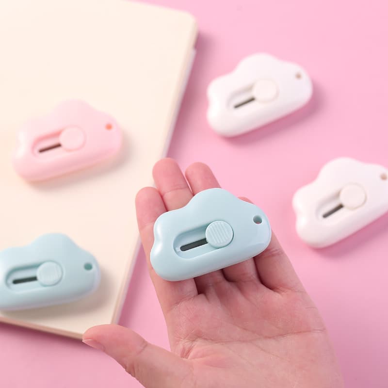 Simple Portable Art Knife Cloud Mini Student Envelope Paper Cutting Knife Office Express Unpacking Art Knife