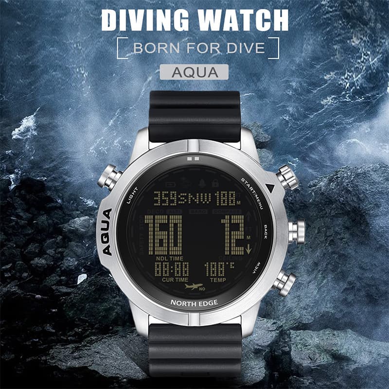 Outdoor sports multifunctional waterproof smart waterproof watch height air pressure compass temperature diving computer watch