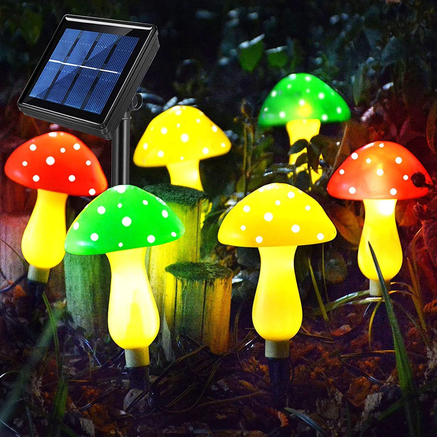 Cross-Border New Solar Mushroom Lamp Outdoor Waterproof Led Courtyard Garden Villa Decorative Atmosphere Light Flower Pot Lamp