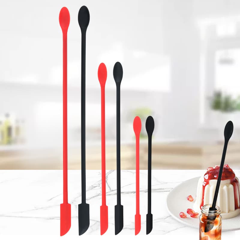 New Cosmetics Scoop Skincare Products Mini Silicone Double-Headed Small Pointed Scraper Butter Jam Scraper 3-Piece Set