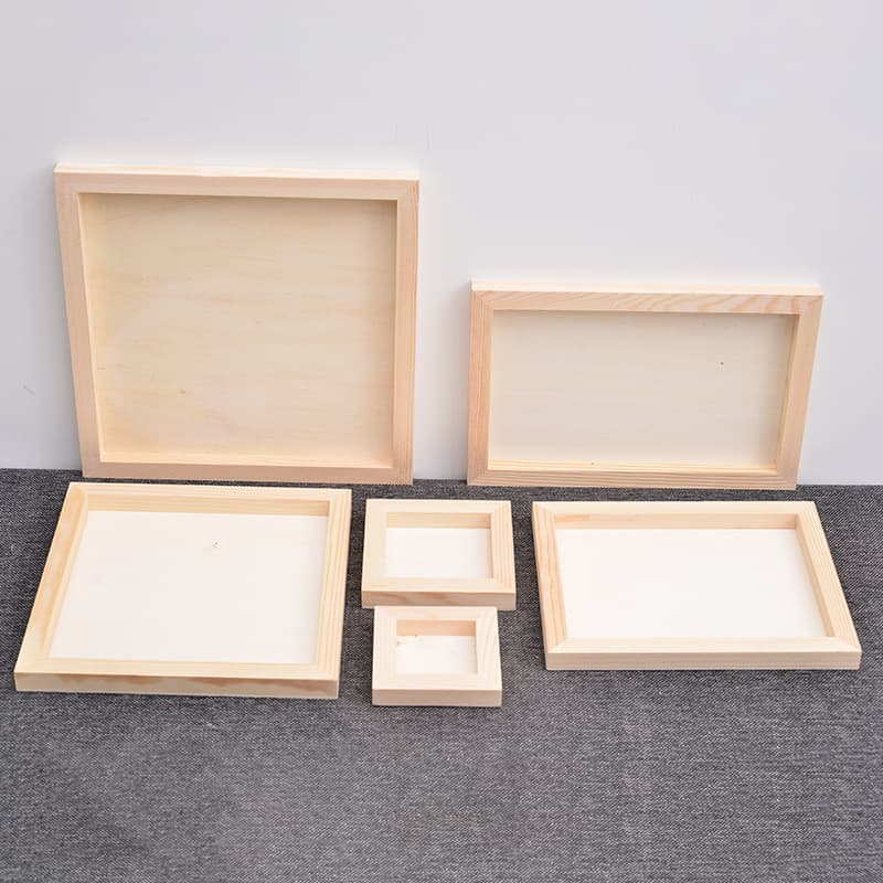 Clay Picture Frame Wooden Rectangular Picture Frame Solid Wood Oil Painting Frame Square 7inch 6inch Clay Frame Stereo Oil Painting Frame