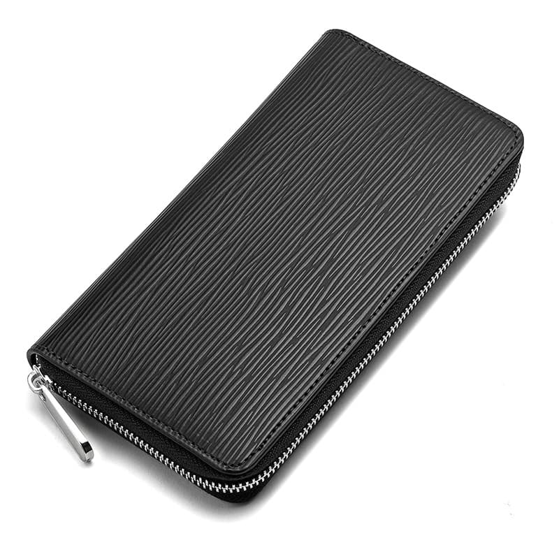 Manufacturer Wholesale Cross-Border Women's Wallet with Water Ripple Pattern, Long Zipper Coin Purse, Japanese Amazon Men's Clutch Bag