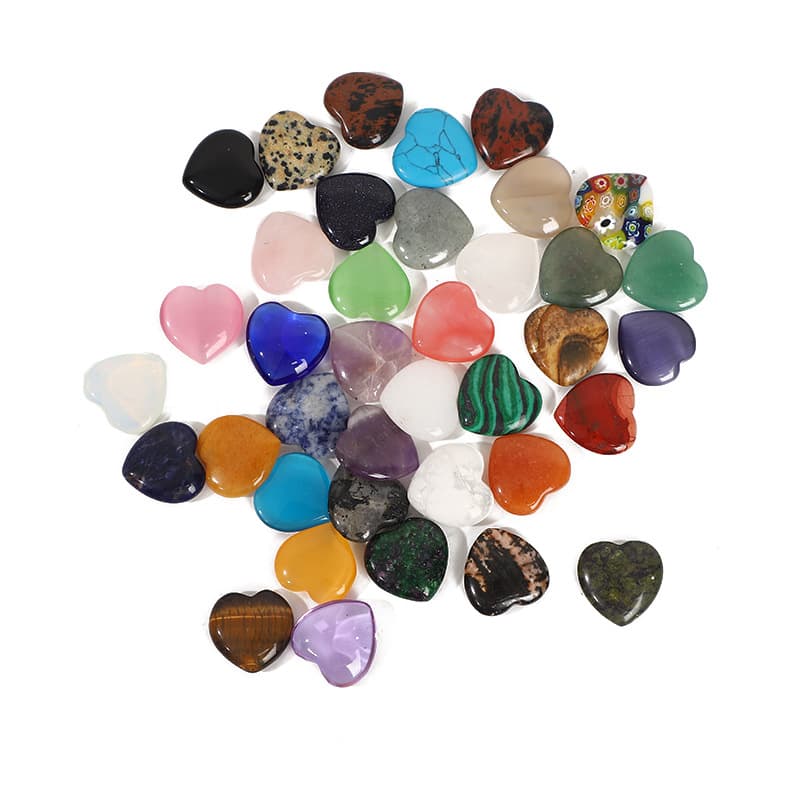 Pink Crystal Cross-Border Supply: 20mm Pink Crystal Heart-Shaped Amethyst Ornament, Natural Amethyst Gemstone Crystal Jewelry