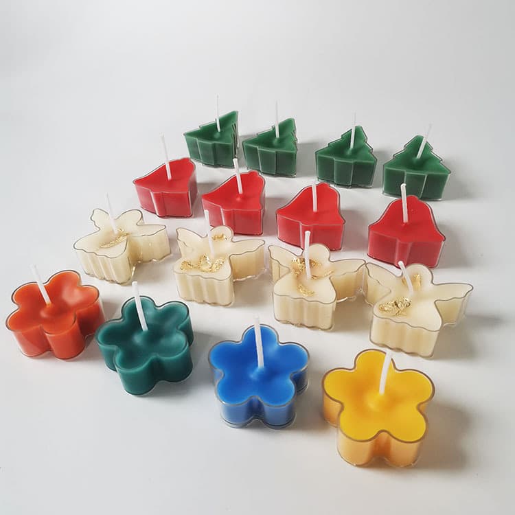 Cross border diy candle material Christmas tree small candle Angel pc box plastic flame retardant wax box acrylic tea wax shell