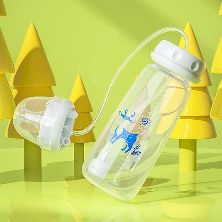 Amazon Explosions Baby Handheld-free 240ml Bottle Baby Free Hands Bottle pp Bottle