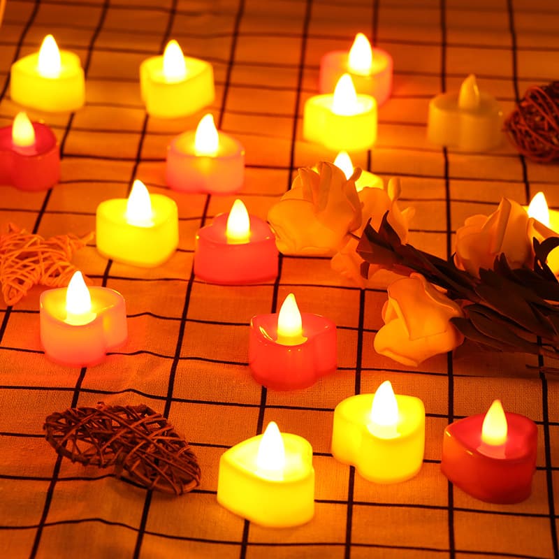 LED Digital Candle Light Romantic Birthday Surprise Proposal Arrangement Scene Birthday Heart Props Decorative Atmosphere Light