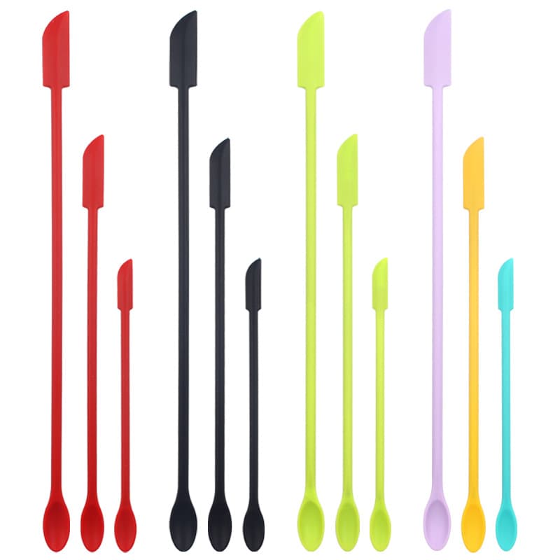 New Cosmetics Creative Mini Silicone Double-Headed Small Pointed Scraper Set, Jam Scraper 3-Piece Cooking Spatula