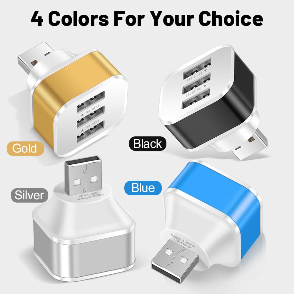 New 2.0 Hub Expander 3-Port Expansion USB Splitter USB Hub Cross-Border Wholesale Tablet
