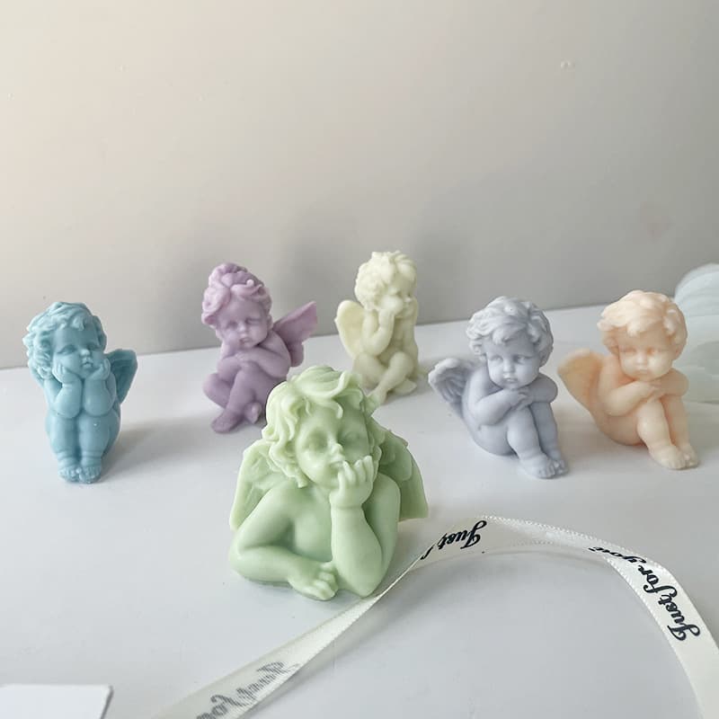 Jiahuimei Angel Aromatherapy Candle Silicone Mold Homemade Aromatherapy Ornament Creative Candle Handmade Soap Abrasive Tool
