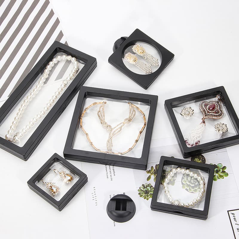 Transparent PE Suspension Box Film Storage Box, Jewelry Display Box for Bracelets, Small Items